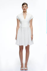 Elowen White Sequin Tulle Mini Dress