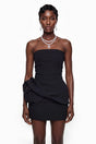 Elsie Black Off Shoulder Corset Mini Dress