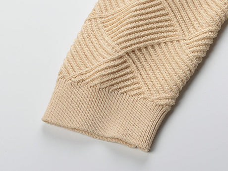 Ember Cropped Structured Jacket - Textured Diamond Pattern - Gold Lion - Head Buttons