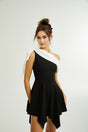 Émeline asymmetric mini dress
