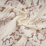 Émeline floral lace flaredcuff maxi dress in Neutrals