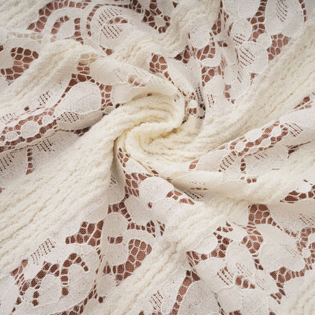 Émeline floral lace flaredcuff maxi dress in Neutrals