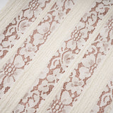 Émeline floral lace flaredcuff maxi dress in Neutrals