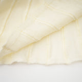 Émeline white knitted pleated midi dress