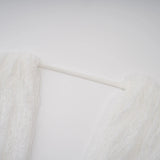 Emery Dress Set with Textured Layers in White