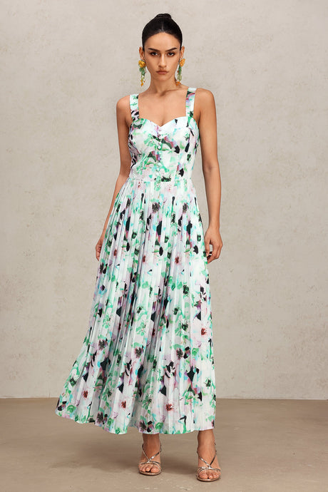 Emery Green Floral Maxi Dress