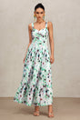 Emery Green Floral Maxi Dress