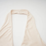 Emilia Maxi Dress White Deep - V Draped Ribbon Ruched Ankle - Length