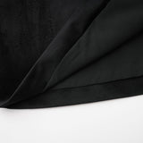 Émilie black crystalembellished velvet mini dress