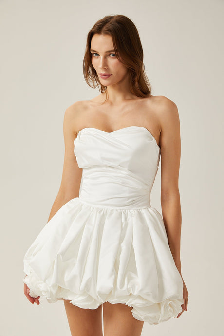 Émilie layereddesign petaldetail mini dress