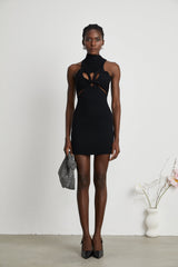 Émilie twistdetail cutout mini dress