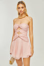 Émilienne cutout pleated offshoulder mini dress