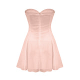 Émilienne cutout pleated offshoulder mini dress