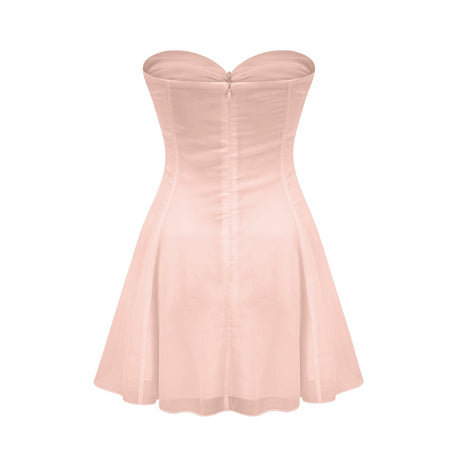 Émilienne cutout pleated offshoulder mini dress