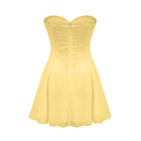Émilienne cutout pleated offshoulder mini dress