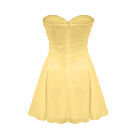 Émilienne cutout pleated offshoulder mini dress