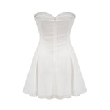 Émilienne cutout pleated offshoulder mini dress