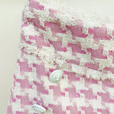 Emily Blazer & Shorts Set - Timeless Houndstooth Design - Tailored Fit - Chic Buttons - Premium Cotton - Spandex Blend