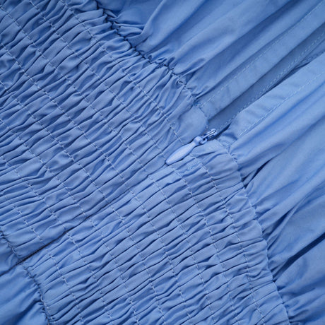 Emma petaldetail drawstring maxi dress in Blue