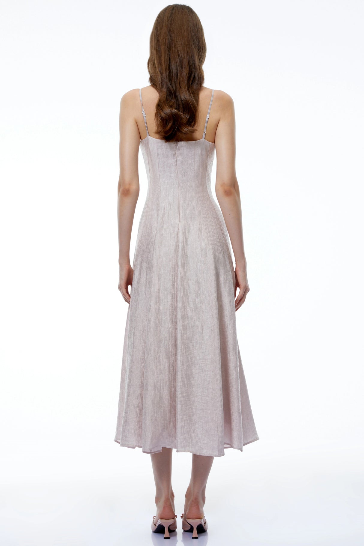 Emma Purple Halterneck 3D Floral Cinched Midi Dress