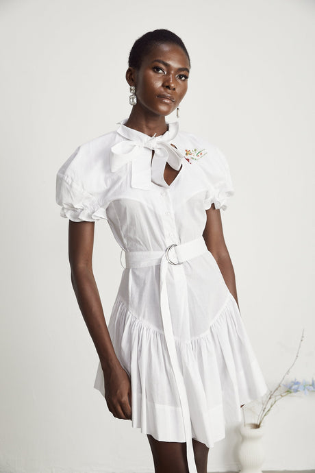 Emmanuela floralembroidered mini dress