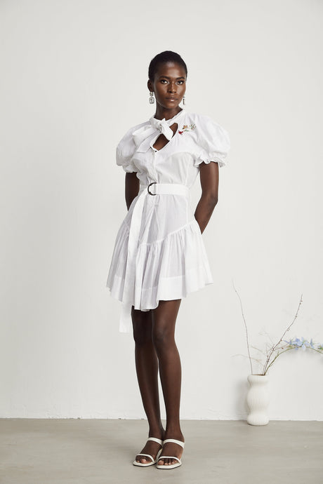 Emmanuela floralembroidered mini dress