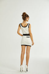 Emmelina cropped top  skirt matching set
