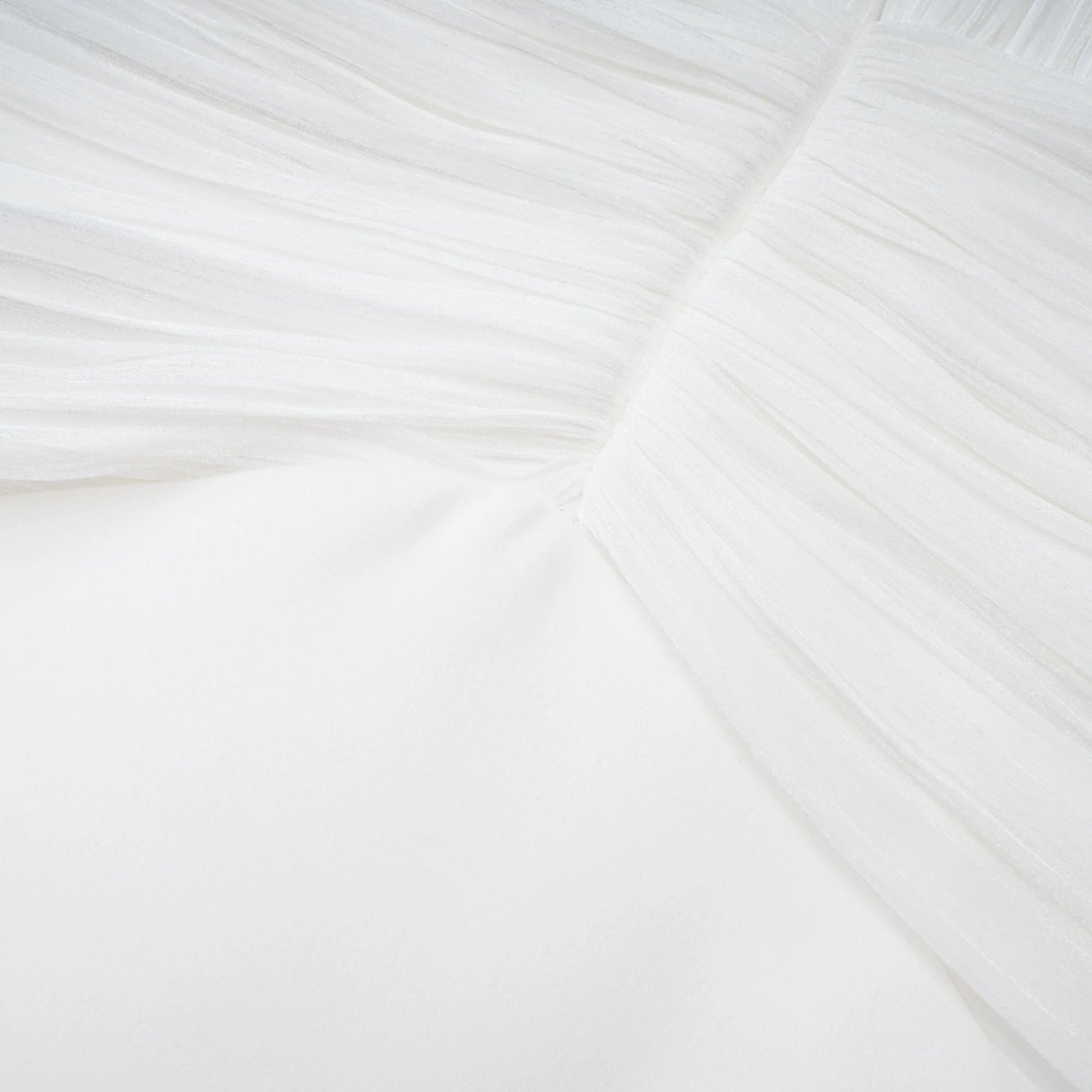 Emmeline White Train Design Gathered Maxi Dress