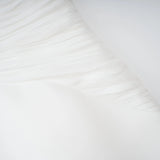 Emmeline White Train Design Gathered Maxi Dress