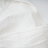 Emmeline White Train Design Gathered Maxi Dress