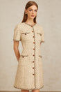 Énergie Neutral ALine Tweed Mini Dress