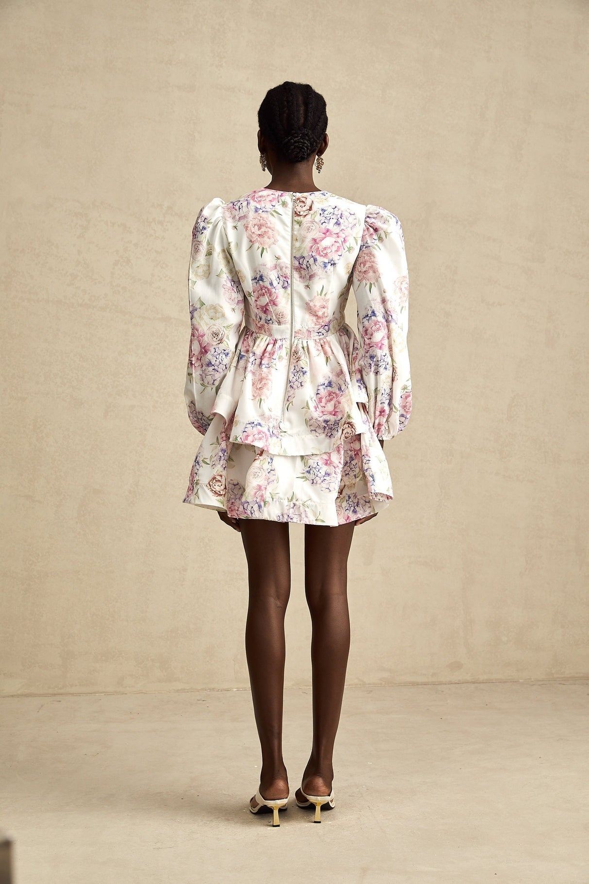 Enora floralprint tiered mini dress