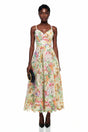 Enora Lace Floral Embroidered Midi Dress