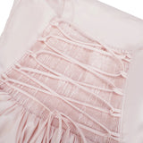 Eponine Pink Layered Flared Hem Midi Dress