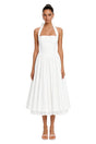 Eponine White Layered Flared Hem Midi Dress