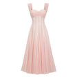 Érasme Pink Flounced Midi Dress