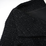 Erin Coat - Open Neck Design - Long Sleeves - Lapels with Bow Detail