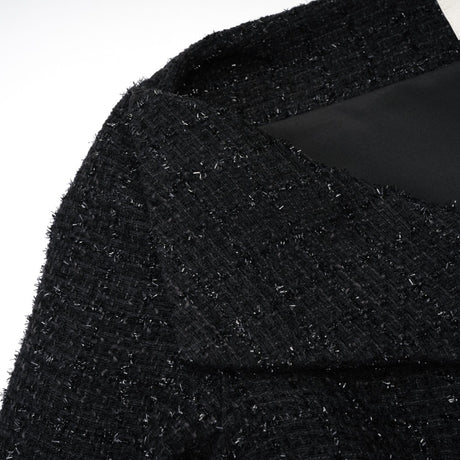 Erin Coat - Open Neck Design - Long Sleeves - Lapels with Bow Detail