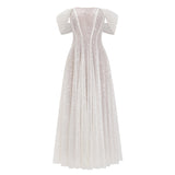 Esme White Off Shoulder Embellished Maxi Dress