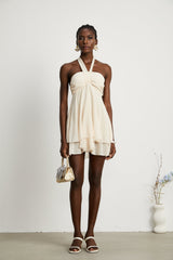 Esmerie bustier sleeveless backtie mini dress