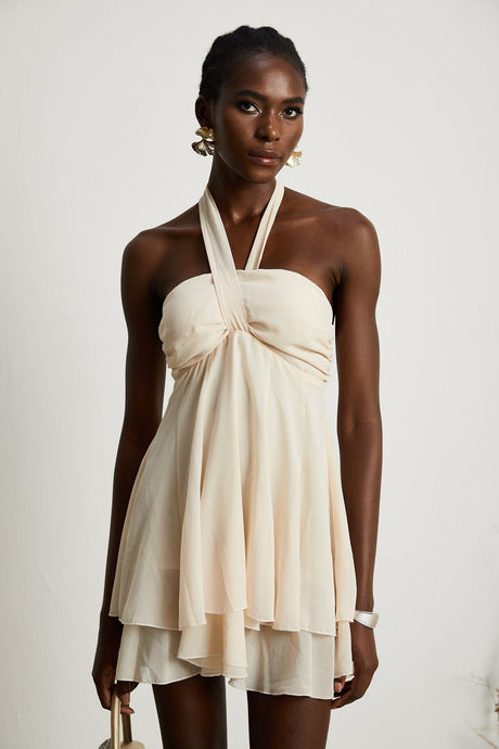 Esmerie bustier sleeveless backtie mini dress