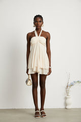 Esmerie bustier sleeveless backtie mini dress
