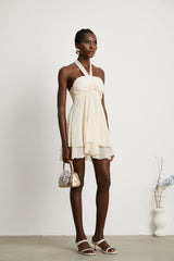 Esmerie bustier sleeveless backtie mini dress