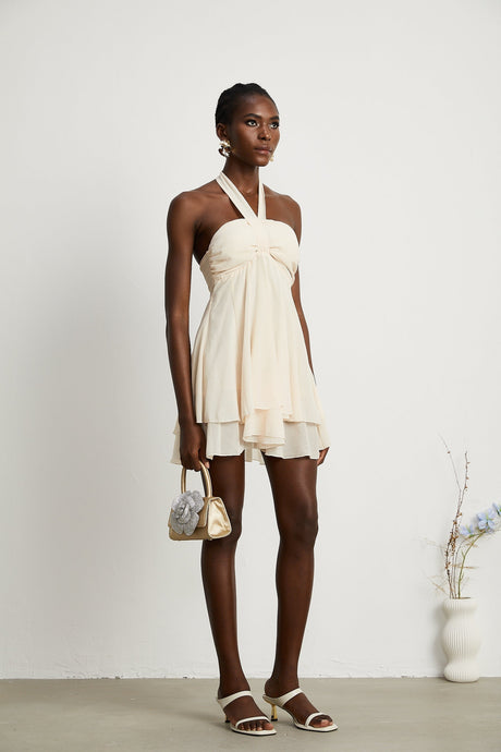 Esmerie bustier sleeveless backtie mini dress