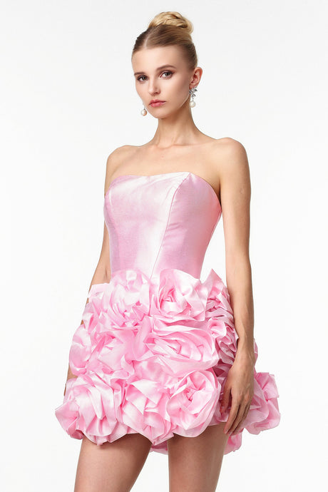 Ester Pink Floral Mini Dress