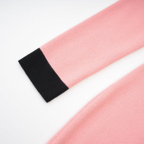 Esther Midi Dress - Off the Shoulder - Contrast Colors - Knitted Construction