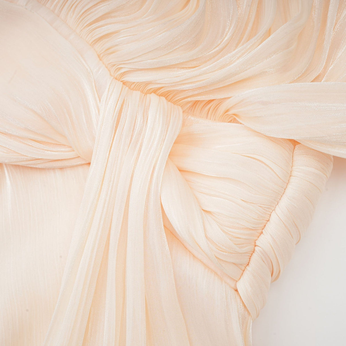 Eugénie fullypleated ruffled mini dress in Neutrals