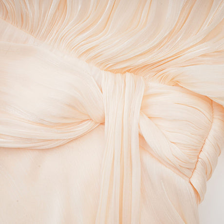 Eugénie fullypleated ruffled mini dress in Neutrals
