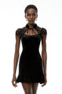 Eulalia Black CutOut Floral Lace Mini Dress