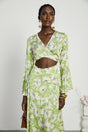 Éva floralprint crystalembellished midi dress